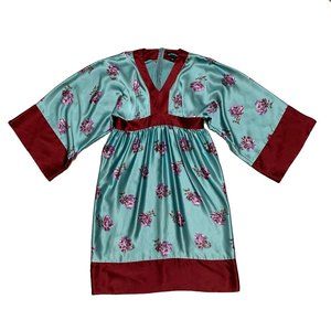 100% Silk Dress Flower Pattern